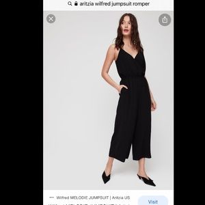 Aritzia Wilfred Melodie Jumpsuit Floral Black